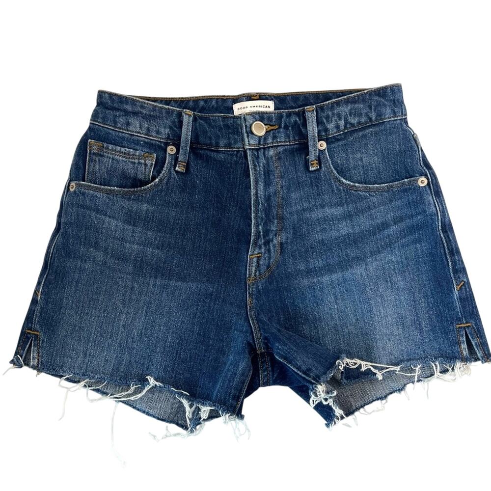 Good American Cut Off Denim Shorts - Picture 3 of 11